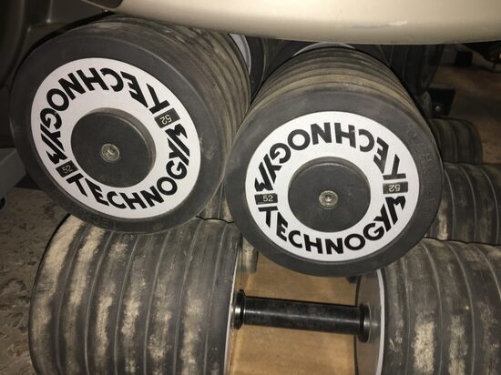 Technogym dumbbells 2X52kg